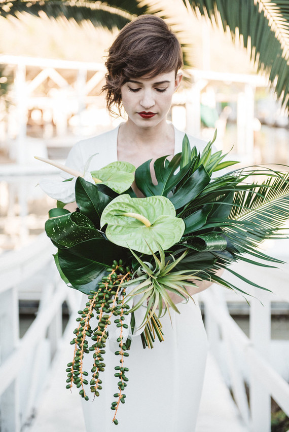Tropical bridal bouquet