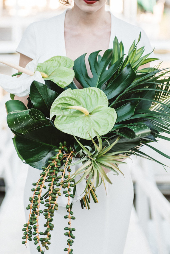 Tropical bridal bouquet