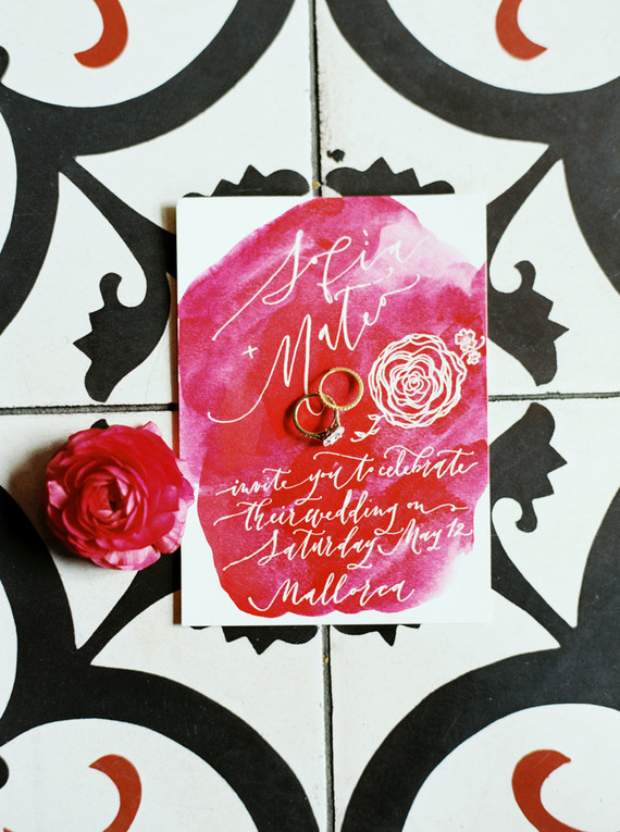 Vibrant wedding invitations