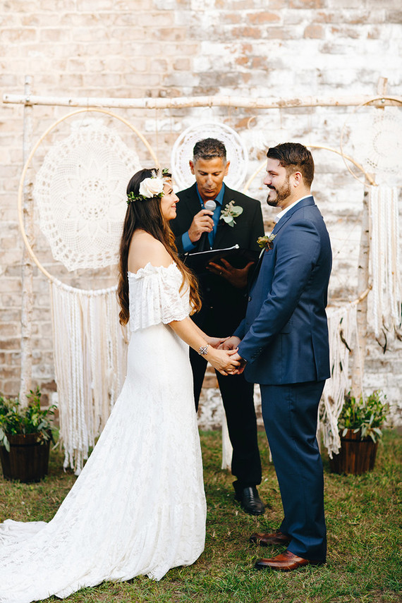 Boho wedding ceremony