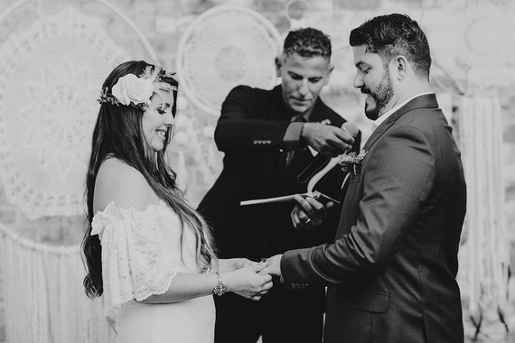 Boho wedding ceremony