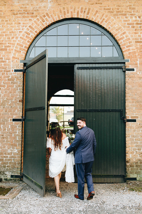 Bohemian wedding portrait