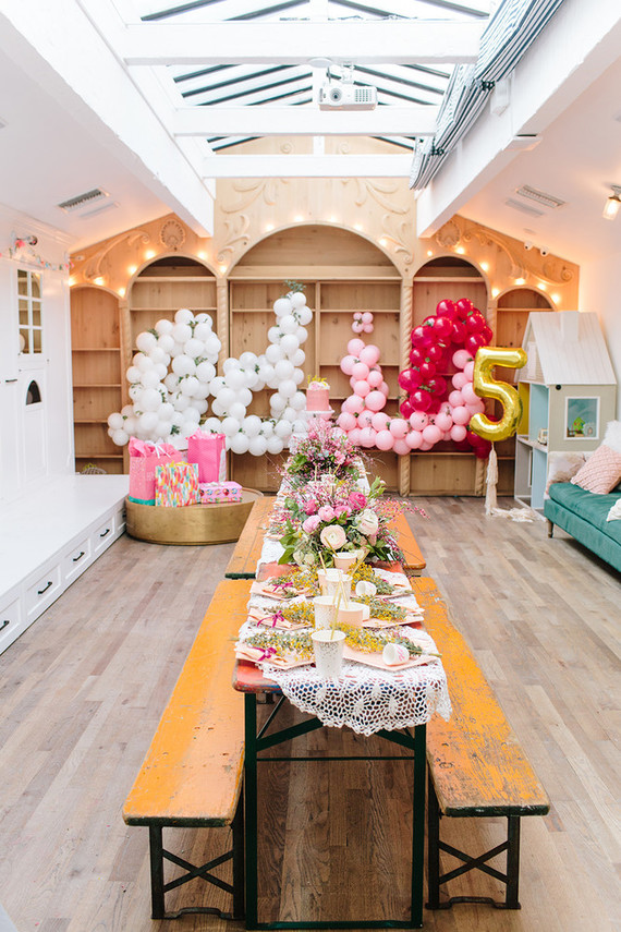 modern beauty and the beast birthday party Inspiration