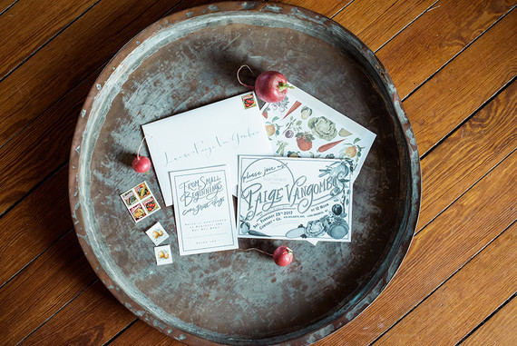 Veggie garden baby shower invites