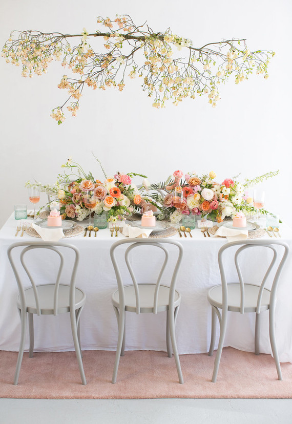 Blush floral bridal shower inspiration Inspiration