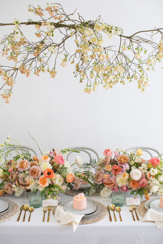 Blush floral bridal shower inspiration Inspiration