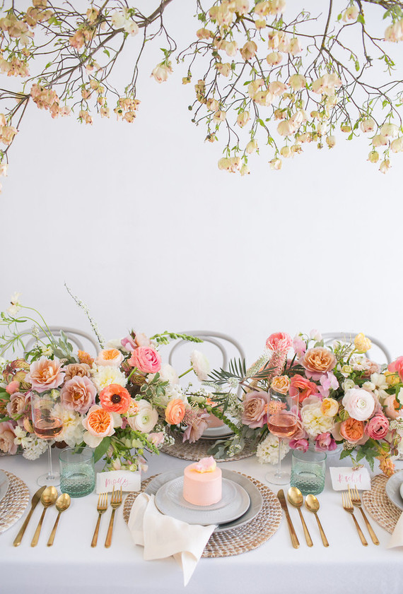 Blush floral bridal shower inspiration
