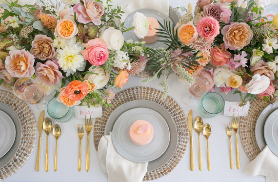 Blush floral bridal shower inspiration Inspiration