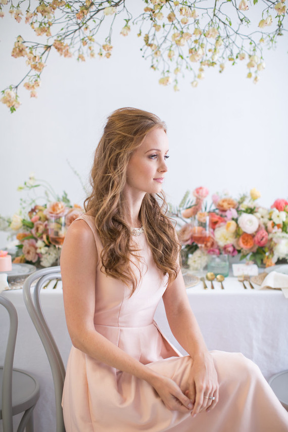Blush floral bridal shower inspiration