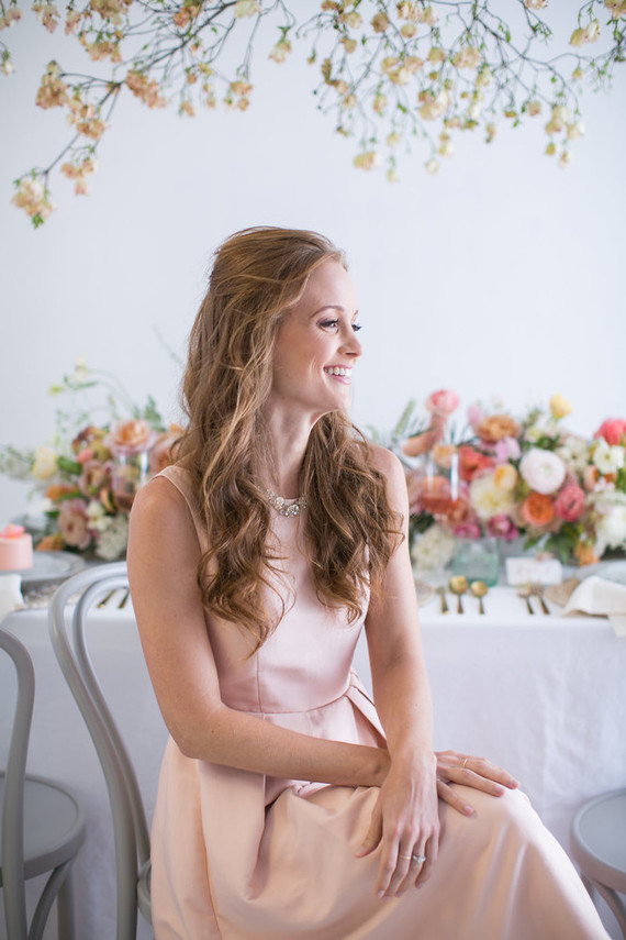 Blush floral bridal shower inspiration Inspiration