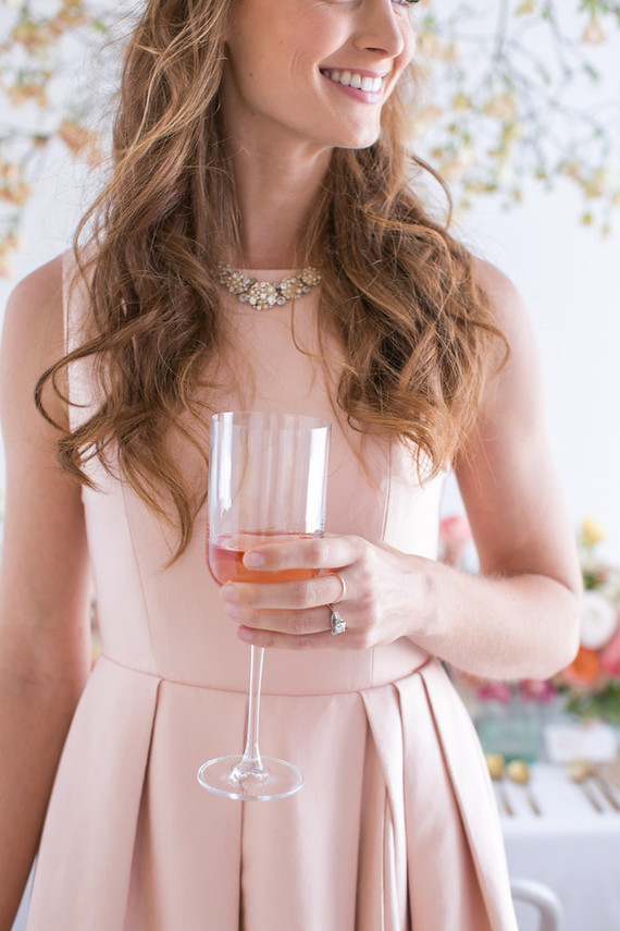 Blush floral bridal shower inspiration Inspiration