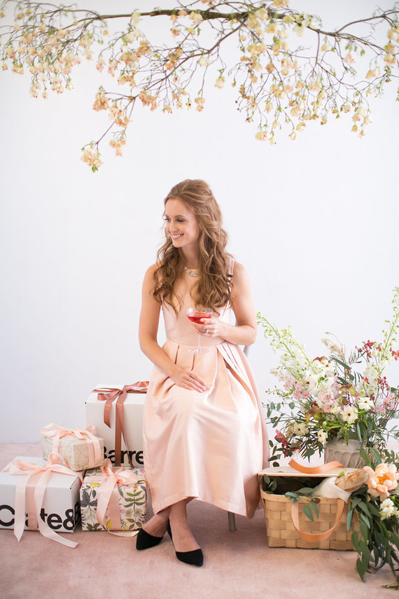 Blush floral bridal shower inspiration