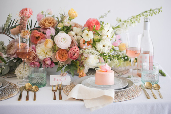 Blush floral bridal shower inspiration Inspiration