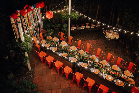 Fiesta themed wedding reception