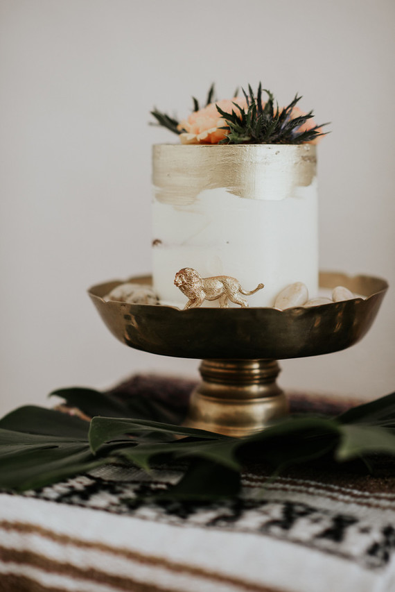 gold leaf birthday cake Inspiration