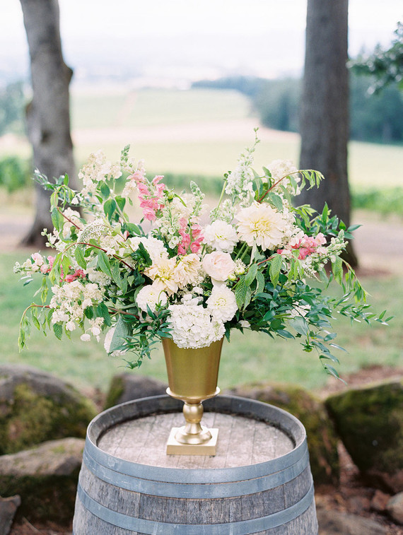 Romantic wedding florals