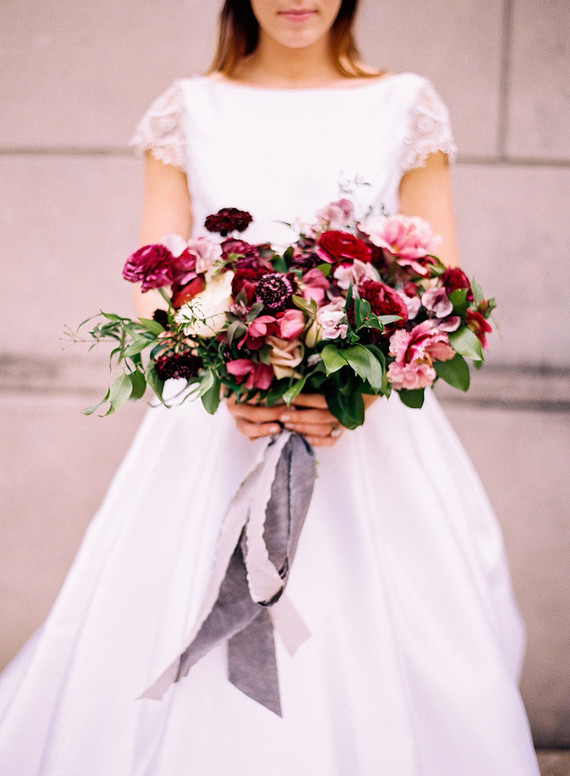 Burgundy bridal bouquet