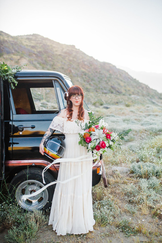 Vintage bridal portrait