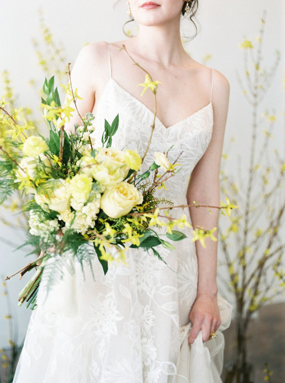 Yellow bridal bouquet