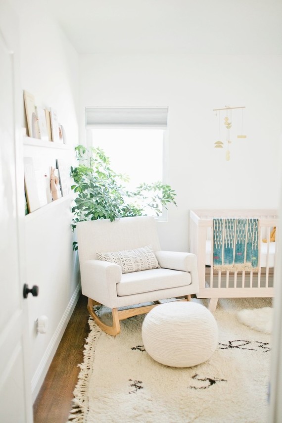 Modern, bright designer nursery by Almost Makes Perfect
