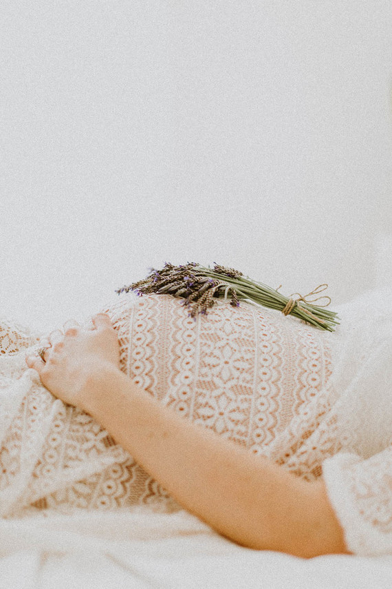 All white bohemian maternity photos