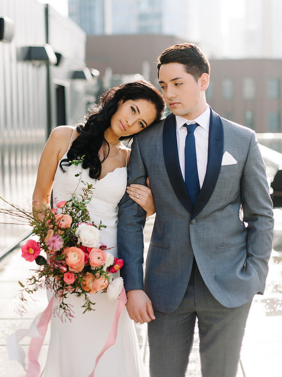 Modern wedding portrait