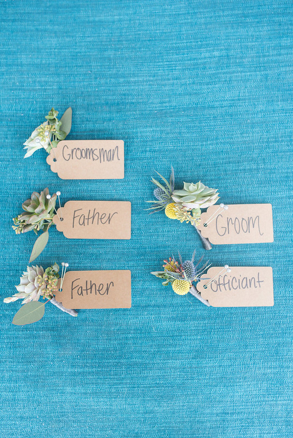 Succulent boutonnieres