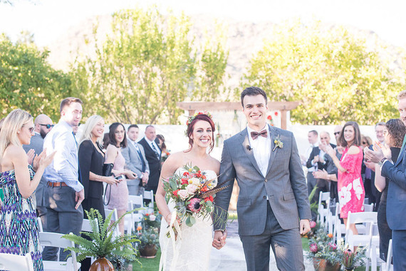 Desert wedding ceremony