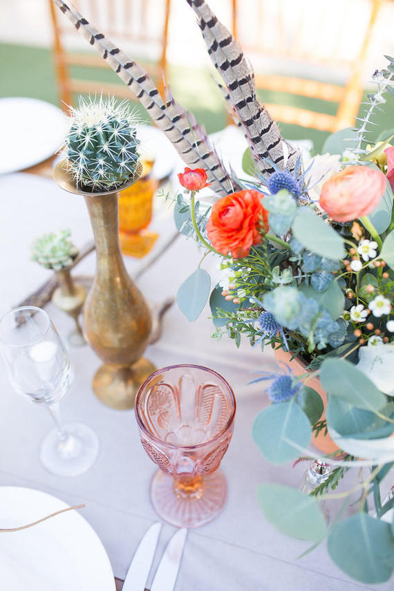 Desert wedding decor