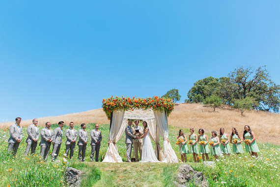 Farm wedding ceremony