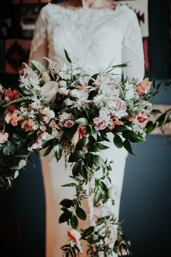 Dramatic wedding florals