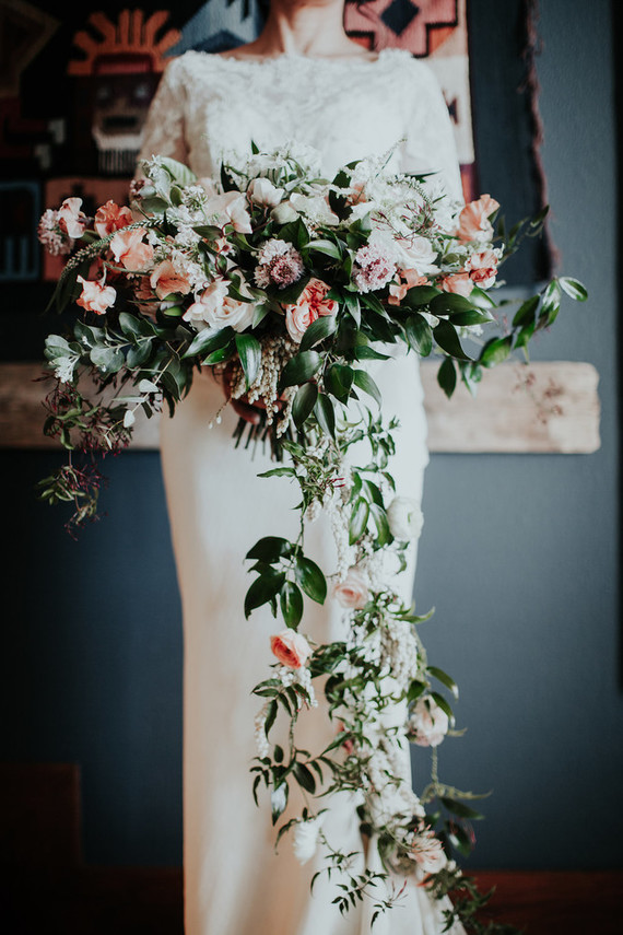 Dramatic wedding florals
