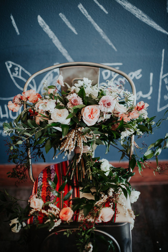 Cascading bridal bouquet