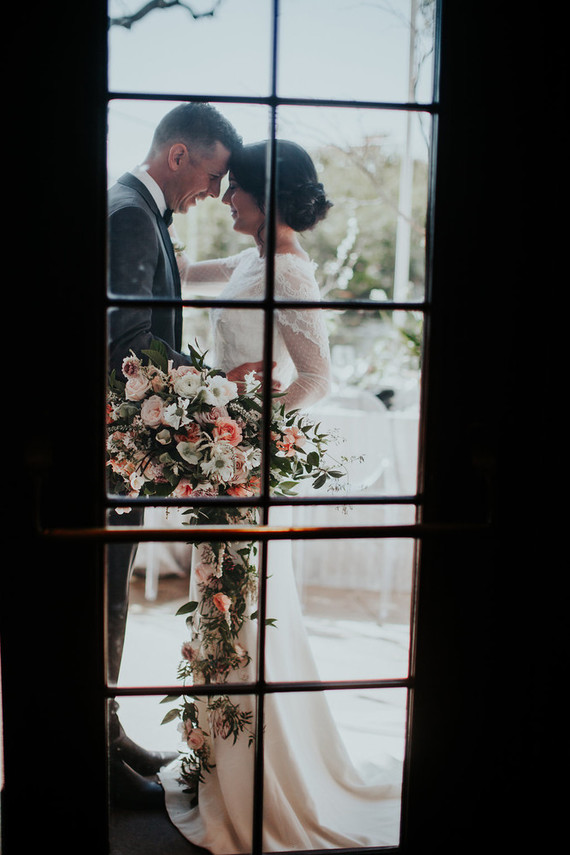 Cascading bridal bouquet