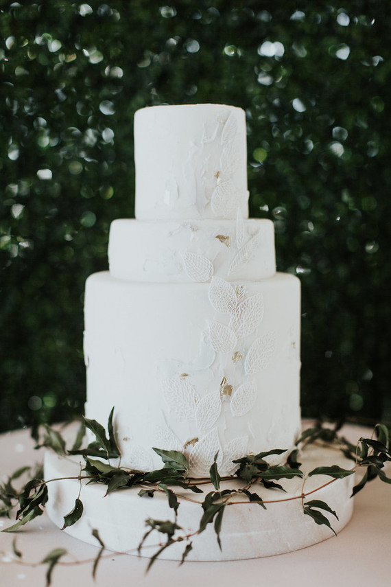 White wedding cake