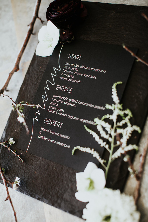 Modern menu