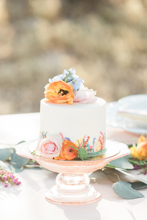 Colorful wedding cake