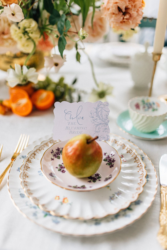 Tea party place setting
