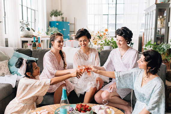 Vintage bachelorette tea party inspiration