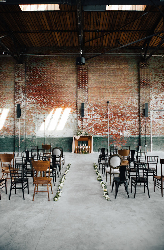 Industrial wedding ceremony