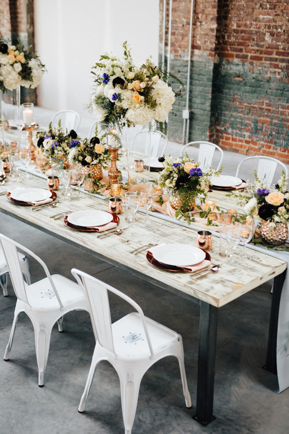 Industrial modern tablescape