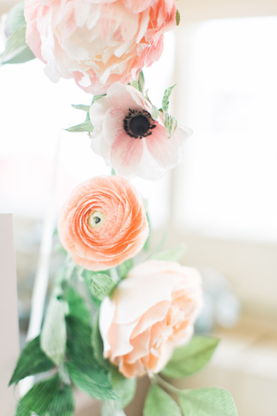 Paper flower garland