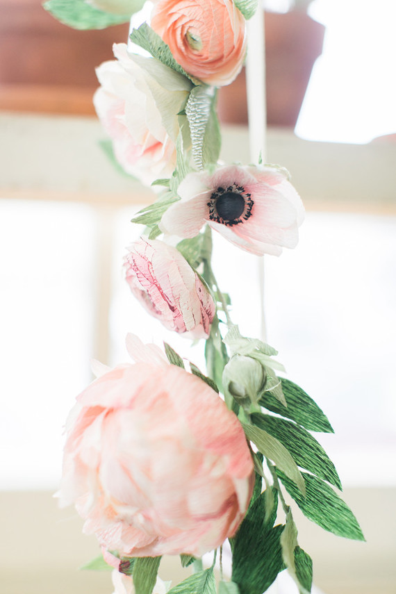 Paper flower garland
