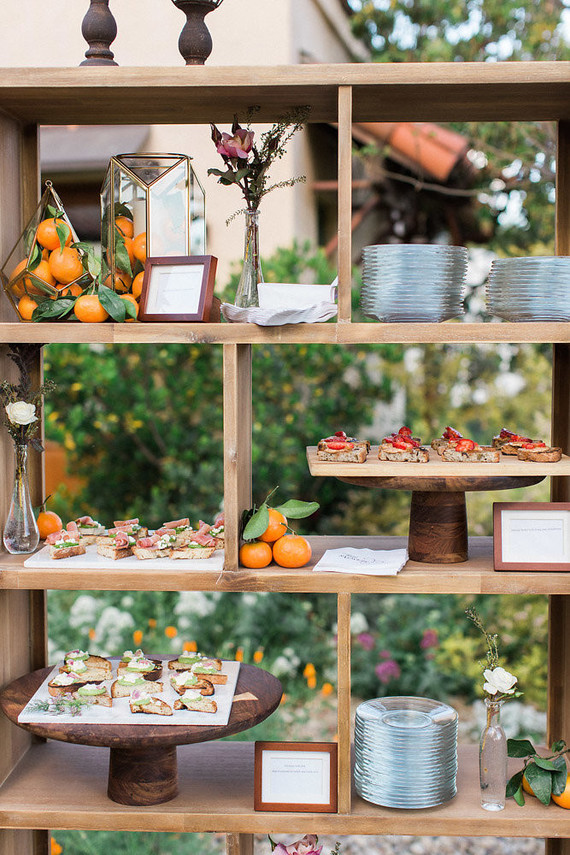 Rustic food table