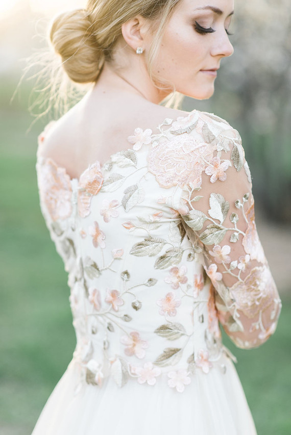 Floral wedding dress