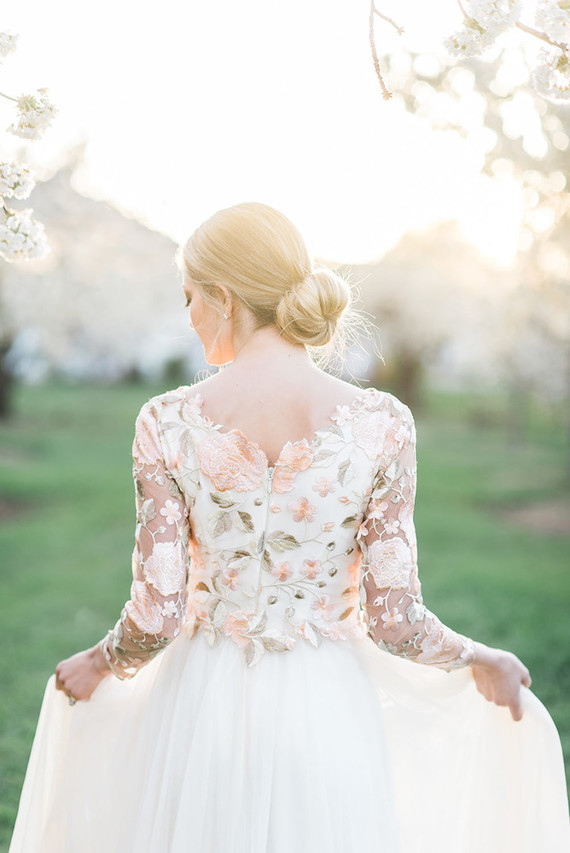 Floral wedding dress