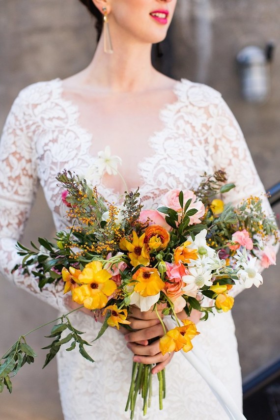 Wildflower bridal bouquet