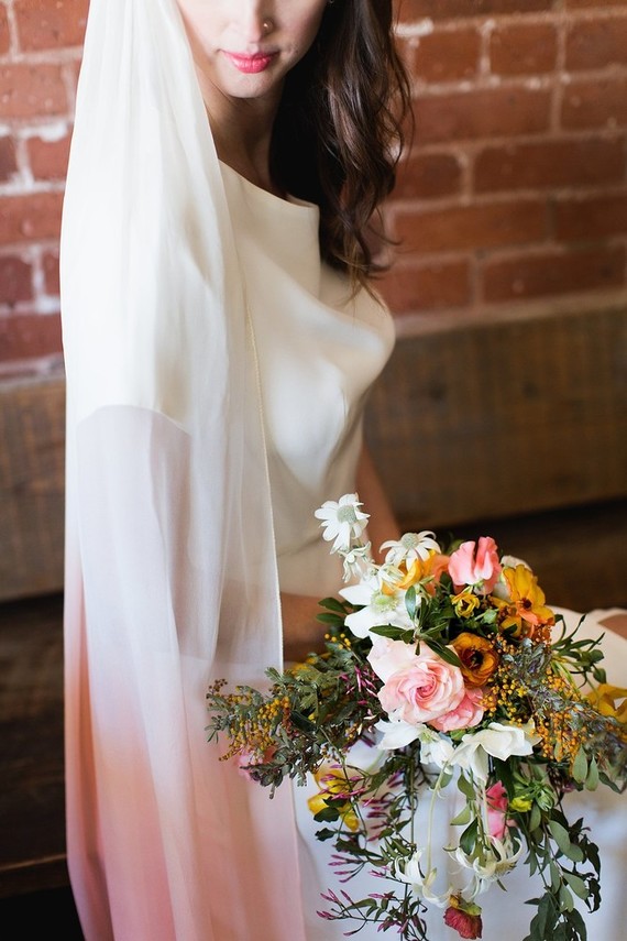 Dip dyed veil