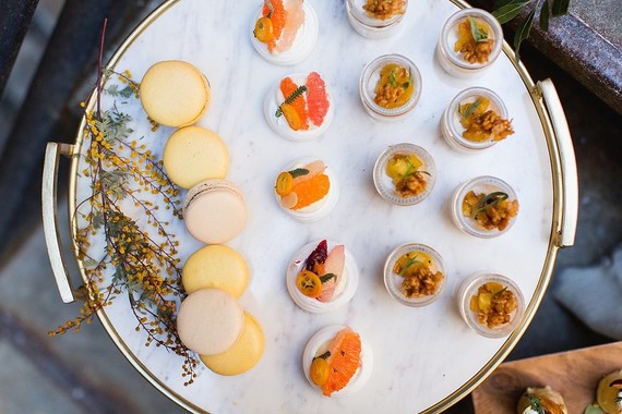 Modern wedding desserts