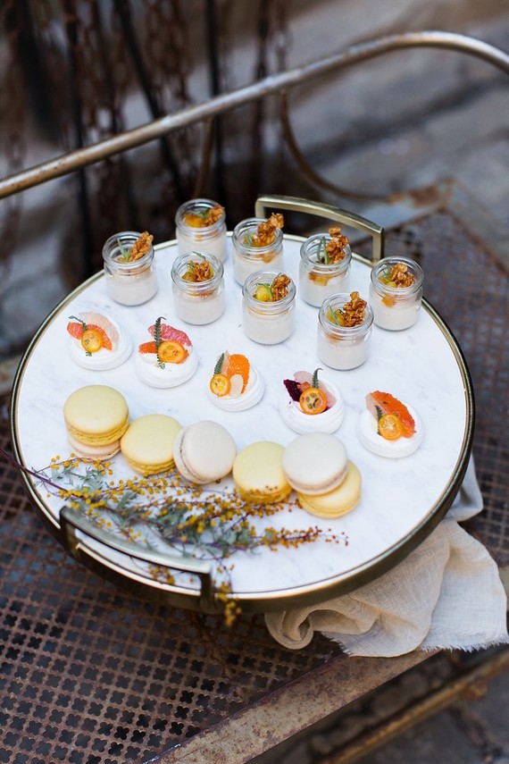 Modern wedding desserts